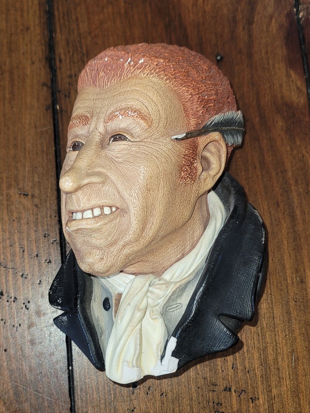 Vintage Bossons Chalkware Head David Copperfield Charles Dickens Uriah Heep
